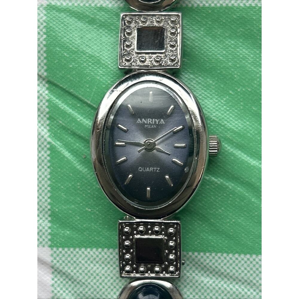 Anriya Milan Navy Blue Silver Tone Women’s Quartz Watch